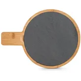 Zeller Servierbrett, Anthrazit, Stein, 22x1.5x29.5 cm, Tischkultur & Servieren, Servierplatten