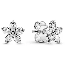 Pandora 299239C01 Damen-Ohrringe Funkelnde Schneeflocken Ohrstecker