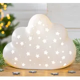 Gilde Porzellan Lampe Wolke 15 cm hoch Fensterlampe Dekolampe 32032