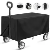 Faltbarer Wagen auf Rädern,Zusammenklappbarer Wagen mit 100kg Große Kapazität,Handwagen Abdeckung,Regenschutz für Faltbare Bollerwagen (Bollerwagen Faltbar und Abdeckung)