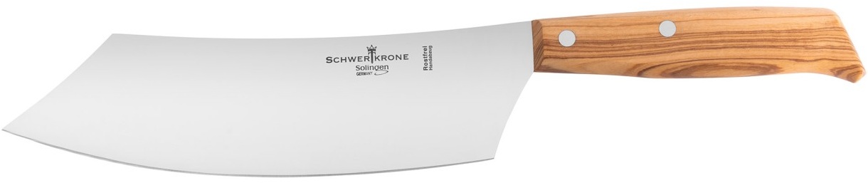 SCHWERTKRONE BBQ-Messer Grillmesser Klingenlänge 22 cm Olivenholz