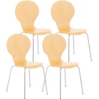 TPFLiving Besucherstuhl, Natur, Metall, 43x86x45 cm, Arbeitszimmer, Besucherstühle