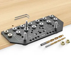 VEVOR Regalstiftlehre Scharnierlehre Aluminiumlegierung Schranklochbohren