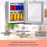 Brooklyn 24 Mini-Kühlschrank Glastür LED Ablage