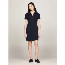 Tommy Hilfiger für Damen. WW0WW42048 Polokleid 1985 marineblau (3XL), Lässig, Kurzarm, Bio-Baumwolle, Nachhaltig