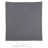 Relaxdays Sonnensegel quadratisch 200 x 200 cm grau