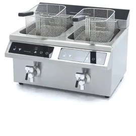 MAXIMA Gastro Fritteuse 2 x 8 l schwarz