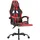 vidaXL Gaming-Stuhl mit Fußstütze Schwarz und Rot für PC