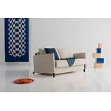 Innovation Living Schlafsofa Cubed mit Armlehnen Stoff Sand Grey 140 cm