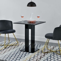 Esszimmertisch Esstisch Tisch Küchentisch Bürotisch 78x65x65cm Schwarz hochglanz