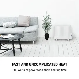 oneConcept Wallander Ölradiator 600W LED-Display Wochentimer weiß