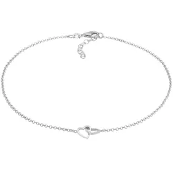 Elli Herz Heart Liebe Verschlungen 925 Silber Fußketten   Damen 