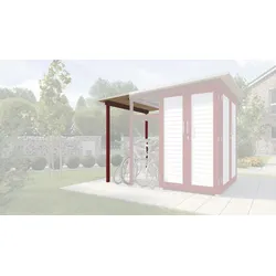 Weka Garten [Q] Erweiterung Model [Family] Fahrradunterstand-schwedenrot