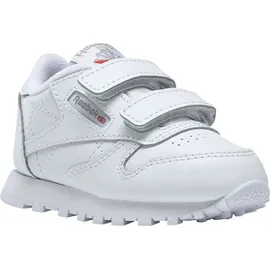 Reebok Classics Leather 2v Velcro Babyschuhe - White / Carbon / Vector Blue, 22.5 EU