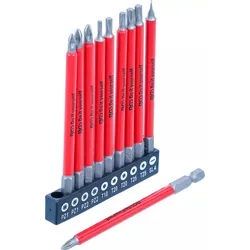 BGS DIY 20812 Satz Antirutsch Bits magnetisch Länge 110mm 10 teilig