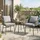Outsunny Rattan Bistroset 3-tlg. Grau