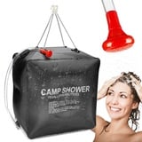 Faffooz Solardusche Outdoor, Solardusche Camping, 40L Solar Heizung Dusche Tasche mit Duschkopf On-Off Switchable, Outdoor Tragbare Solardusche Reisedusche für Camping,Wandern/Garten/Pool Shower