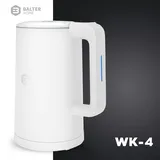Balter Home Balter Wasserkocher WK-4, 1,7 Liter, elektrischer Wasserkocher, Doppelwand Design, BPA frei, LED, Teekocher Kompakt, leise Weiß