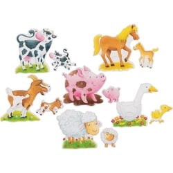 Goki 57414 - Puzzleset Bauernhoftiere