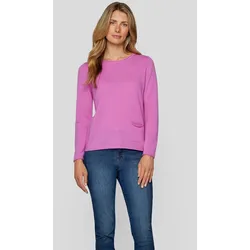 Strickpullover RABE "Rabe Cashmere Pullover mit Rundhals", Damen, Gr. 38, rosa, 100%Kaschmir, unifarben, feminin, gerade, Langarm gerader Abschluss, Pullover