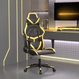 vidaXL Gaming-Stuhl mit Massagefunktion Schwarz & Golden Kunstleder Modell 3
