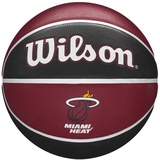 Wilson Basketball NBA Team Tribute MIAMI HEAT, Outdoor, Gummi, Größe: 7