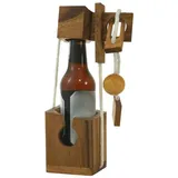 Logoplay MINI Flaschen-Tresor extra für kleine Flaschen - Flaschensafe -Flaschenpuzzle - Denkspiel - Knobelspiel - Geduldspiel - Logikspiel aus Holz in kleinformatiger Ausführung