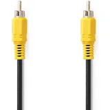 Nedis Composite-Videokabel RCA RCA | Vernickelt | 480p | 10.0 m | Rund | PVC | Schwarz | Label