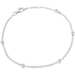 Elli Klassisch Basic Kristalle 925 Silber 18 Damen 