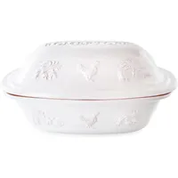 Römertopf Bräter RUSTICO für 6 Person - 5 Liter Schmortopf mit Deckel aus Keramik - Zum Schmoren, Braten und Dampfgaren - Backofengeeignet