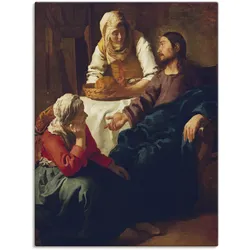 Artland Leinwandbild »Christus im Hause von Martha und Maria«, Religion, (1 St.), auf Keilrahmen gespannt Artland Farbe Bild(er): braun