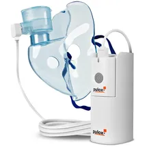 PULOX IN-200 Vapo Nebulizer - Tragbarer Vernebler Inhalator, elektrisches Inhalationsgerät mit Zubehör-Set für Erwachsene und Kinder bei Husten und Erkältung