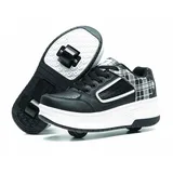 SIKAINI Rollschuhe, (Hochwertige Inlineskates, 1-St., Vielseitigkeit), Zwei-in-Eins-Rollschuhe,Rollschuhe für Kinder schwarz 33