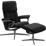 Stressless Relaxsessel "Admiral", schwarz (schwarz batick), B:93cm H:103cm T:79cm, Leder BATICK: BATICK ist ein leicht korrigiertes, durchgefärbtes und genarbtes Möbelleder, bei dem die meisten Unebenheiten und Spuren in der Regel entfernt wurden.