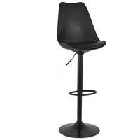 KADIMA DESIGN Verstellbarer Barhocker aus Kunstleder | Modern Schwarz