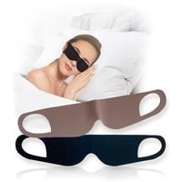 HANRUIDA Sleep Mask, Rubycell Sponge Skin Friendly Silky Soft Breathable Eye Mask, No Pressure to Ears, Side Sleepers Sleeping Mask for Men,Women,Travel,(M, Kahki)...