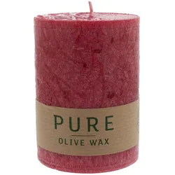 WENZEL Olive Wax Kerze - Karminrot 90x70 
