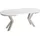 WFL GROUP Runder Ausziehtisch 120 x 76 cm grau-beige