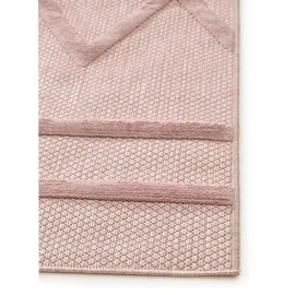 benuta Nest In- & Outdoor Teppich Bonte - Rosa 80x150 cm - Strapazierfähig & Pflegeleicht - Für Balkon, Terrasse, Garten - Küchenteppich & Wohnzimmerteppich - Geometrisch, Boho-Style, Hygge Cozy