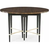 Casa Padrino Luxus Esstisch Dunkelbraun / Schwarz 122-182 cm - Ausziehbar - Dunkelbraun/Schwarz