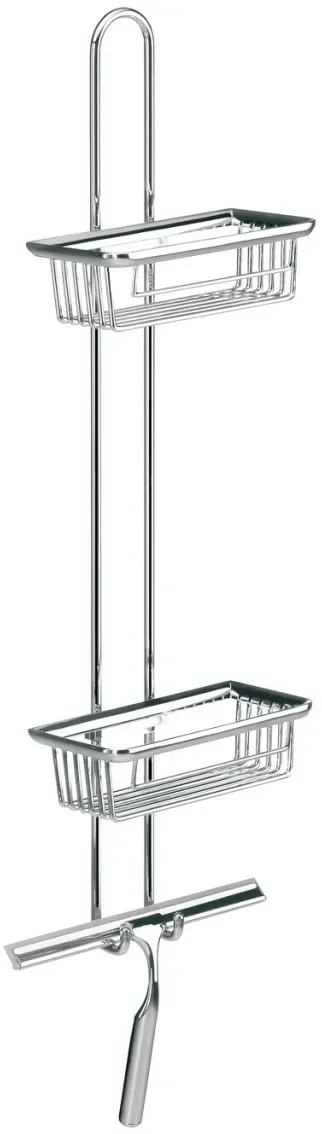emco system 2 Wandetagere 2 tiefe Körbe, 1 Duschwischer, chrom, 356600108 356600108