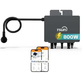 sunniva Balkonkraftwerk Full Black Bifazial 2000 W inkl. TSUN 800 W Wechselrichter + 4 x 500 W Solarmodule