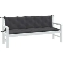 vidaXL Gartenbankauflage 180 x 50 x 7 cm melange anthrazit 2 St.