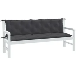vidaXL Gartenbankauflage 180 x 50 x 7 cm melange anthrazit 2 St.