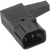 K & B 42R041211 Kaltgeräte-Steckverbinder 42R Stecker, gewinkelt Gesamtpolzahl: