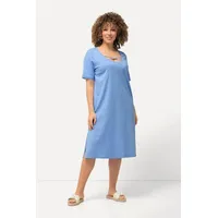 Ulla Popken Midikleid A-Linie Blau 46/48