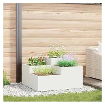 vidaXL Pflanzkübel 80 x 80 x 48 cm Weiß