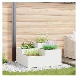 vidaXL Pflanzkübel 80 x 80 x 48 cm Weiß