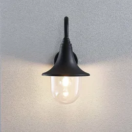 LINDBY Wandleuchte außen Nalevi (spritzwassergeschützt (Modern) in Schwarz (1 flammig, E27) - Außenwandleuchten, Wandlampe, Led Außenlampe, Outdoor für Außenwand/Hauswand