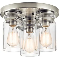 Brinley 3-flammige Deckenleuchte - Gebürstetes Nickel - KL-BRINLEY-F-NI